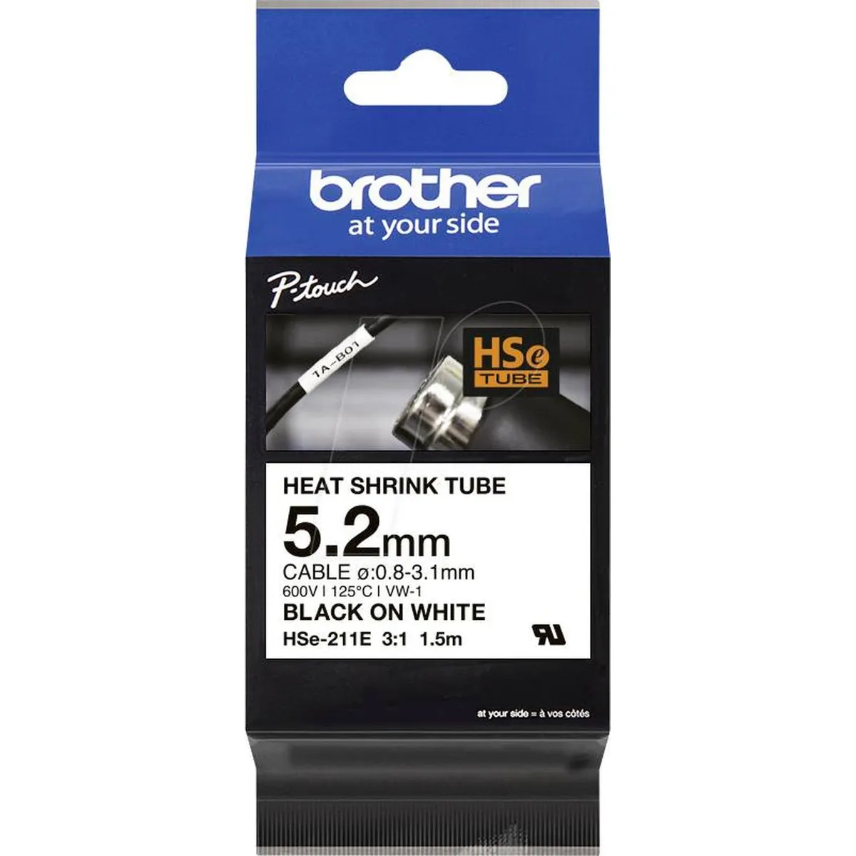 BROTHER - Cinta Termocontraible HSe-211E - Brother - 5.2 mm 3:1