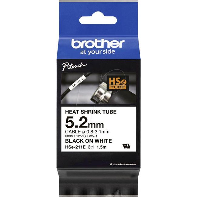 BROTHER - Cinta Termocontraible HSe-211E - Brother - 5.2 mm 3:1