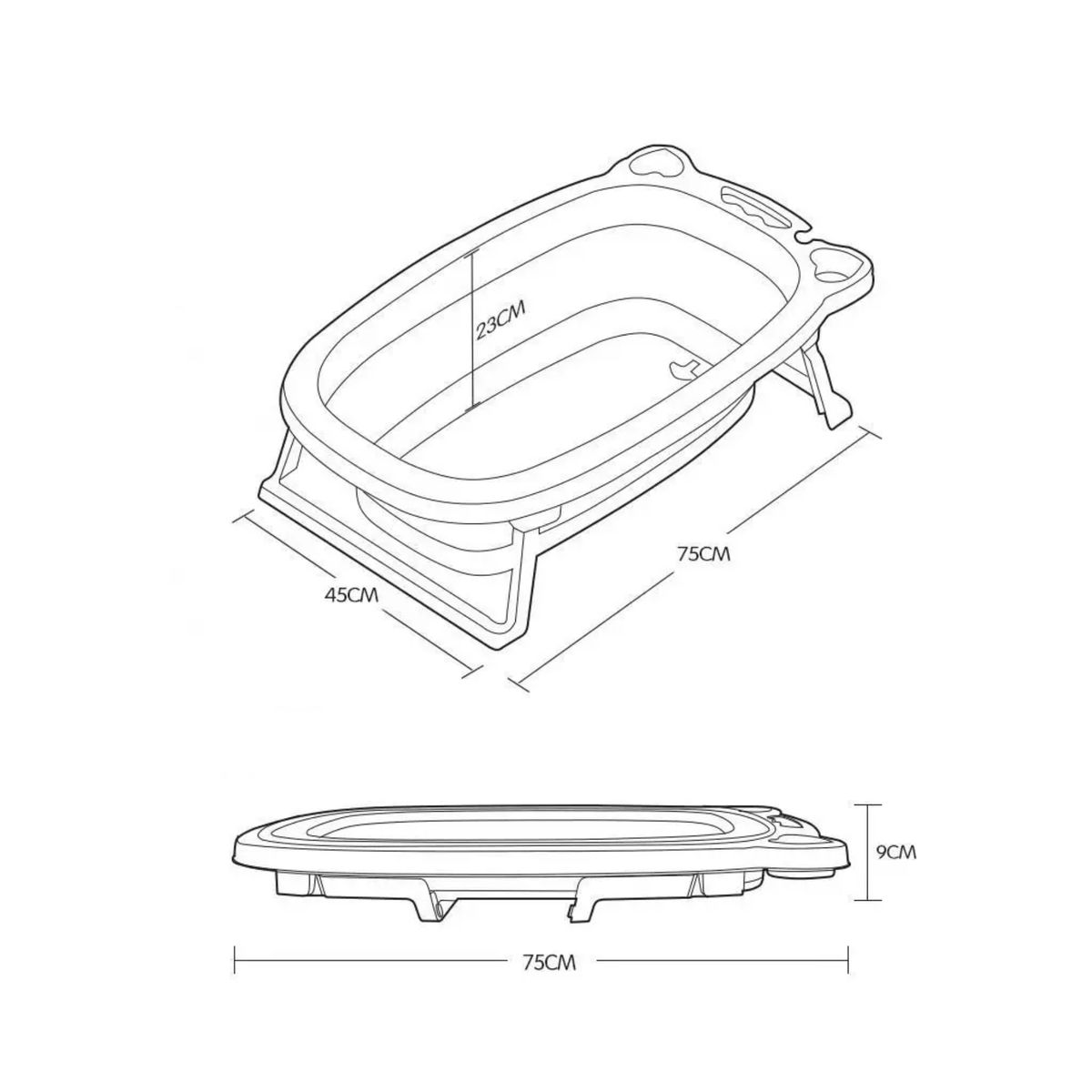GENERICO - Bañera Tina Plegable Para Bebe + Accesorios Color Calipso