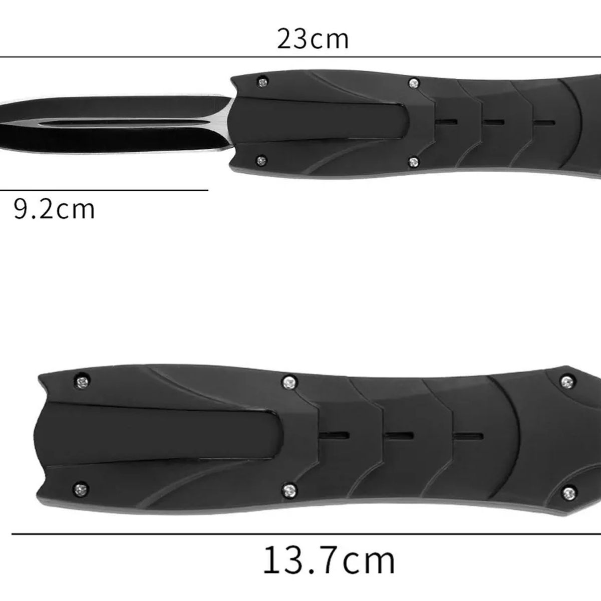 KUANGYE - Cuchillo Automático Apertura Frontal Con Hoja De Doble Filo