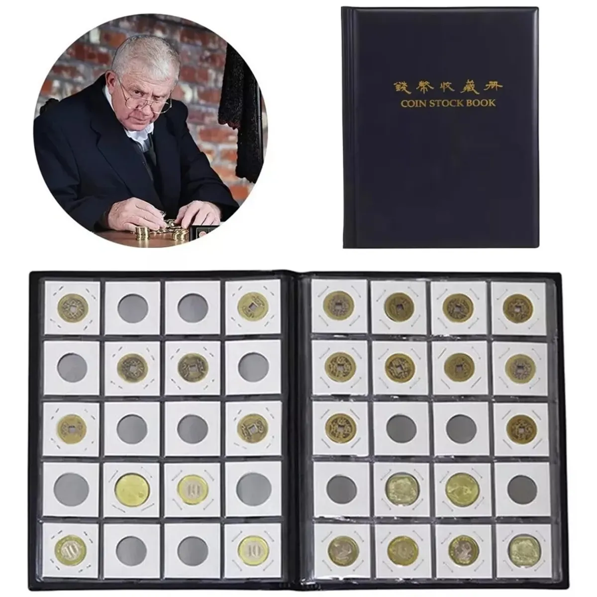 KUANGYE - Álbum Tríptico Para 200 Monedas + 200 Cartones 5x5cm