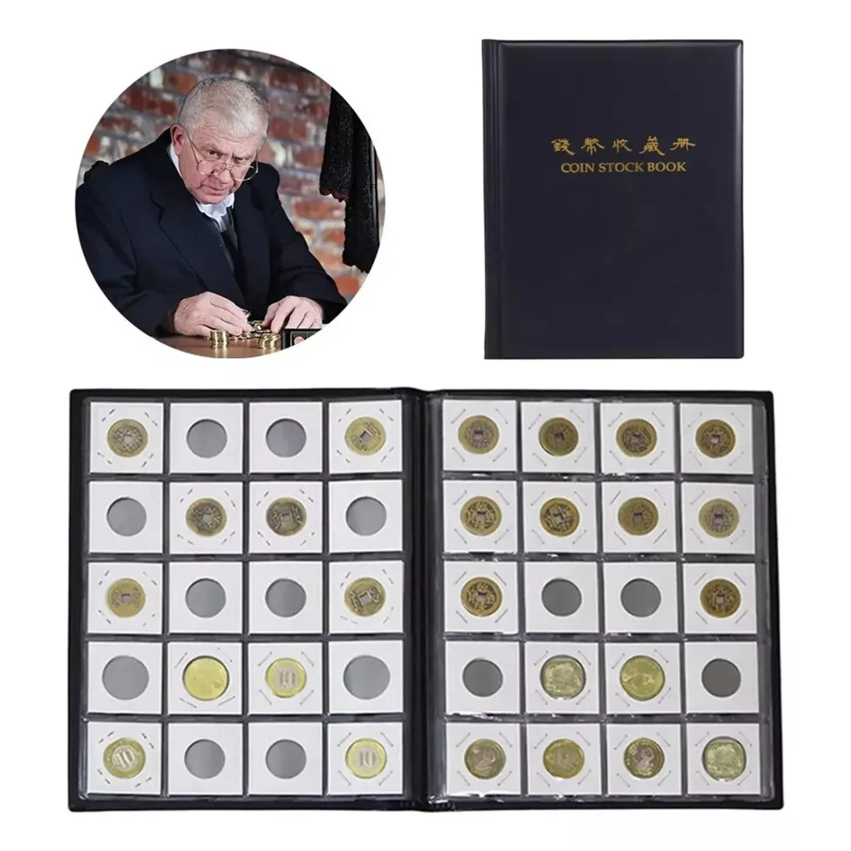 KUANGYE - Álbum Tríptico Para 200 Monedas + 200 Cartones 5x5cm