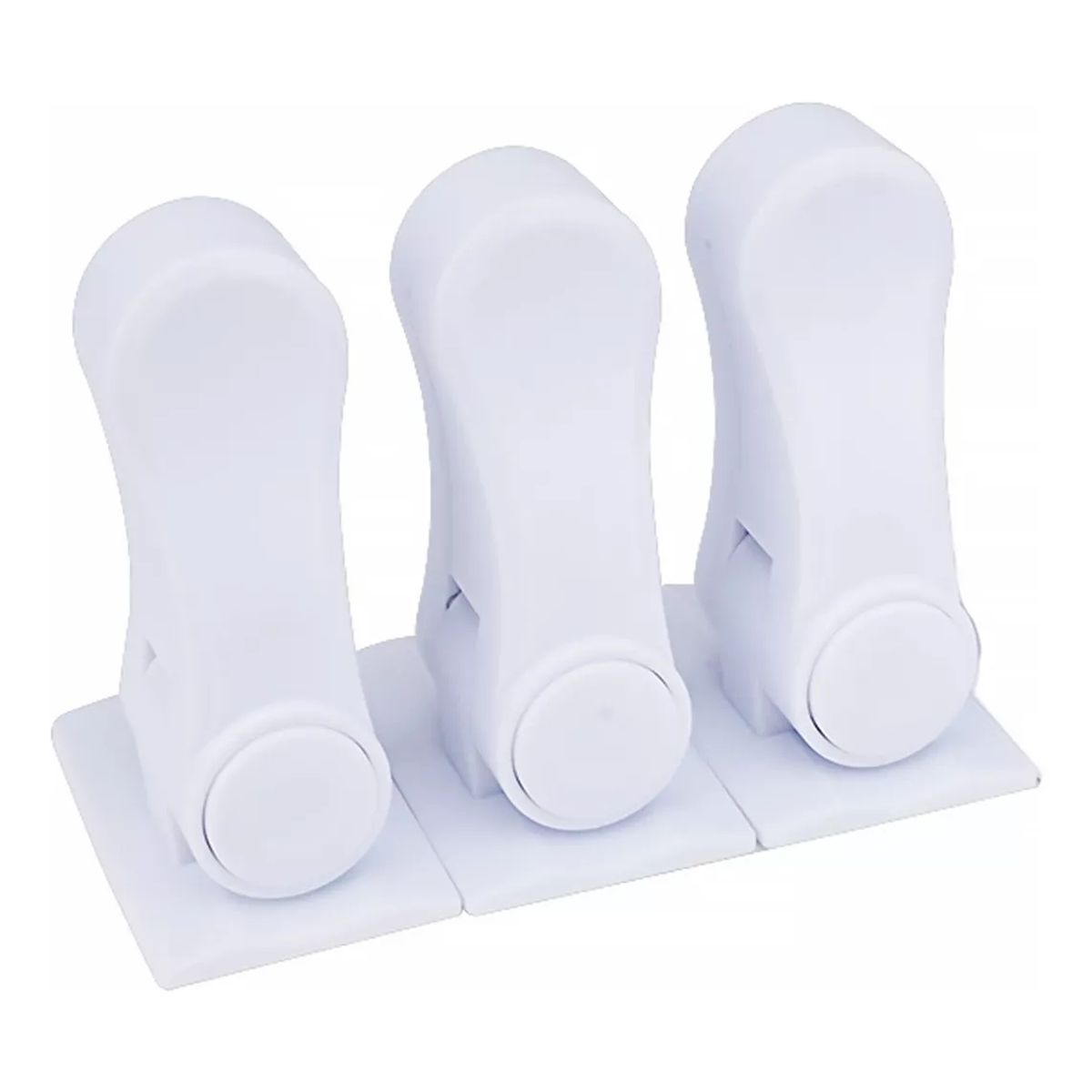 KUANGYE - Pack 3 Seguros Traba Manillas Puertas Niños 180 Grados