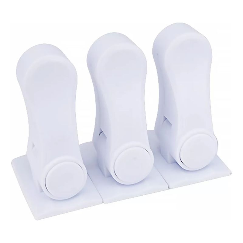 KUANGYE - Pack 3 Seguros Traba Manillas Puertas Niños 180 Grados