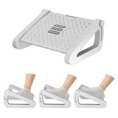 AIZO - Apoya Pies Rgonómico Relax Con Masaje Posiciones 6 Ajustable blanco