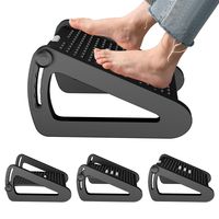 Reposapiés Oficina Triangular Ajustable Antideslizante Negro