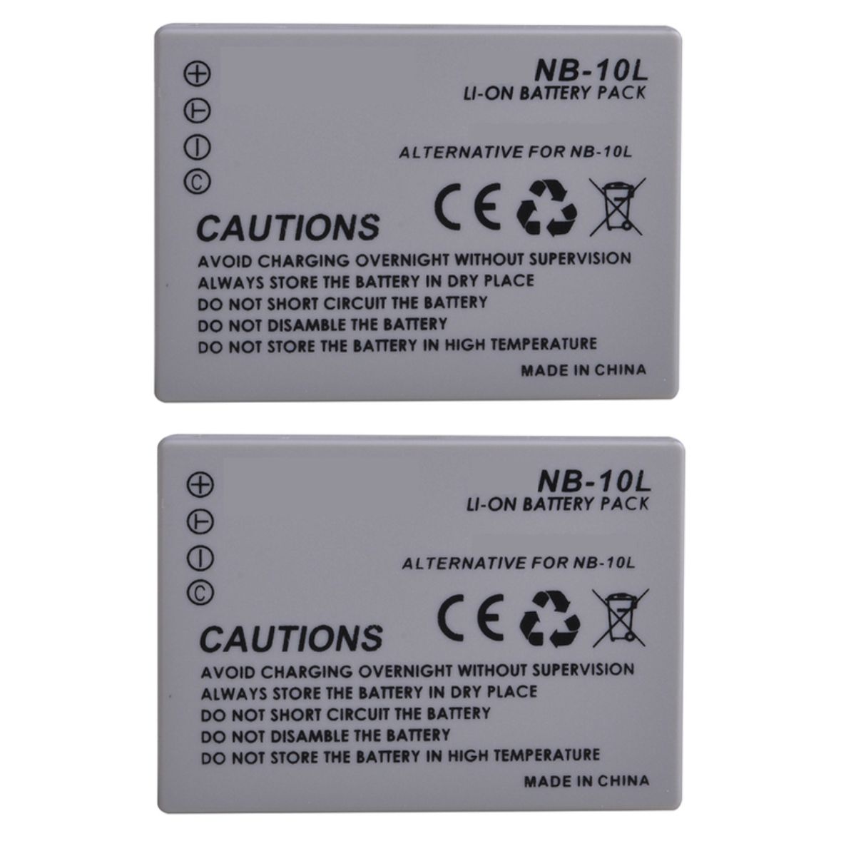 GENERICO - 2 BATERÍAS NB-10L CANON ALTERNATIVA