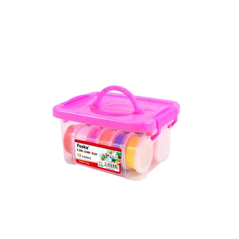 FOSKA - Pack 12 masa Arcilla súper ligera Colores