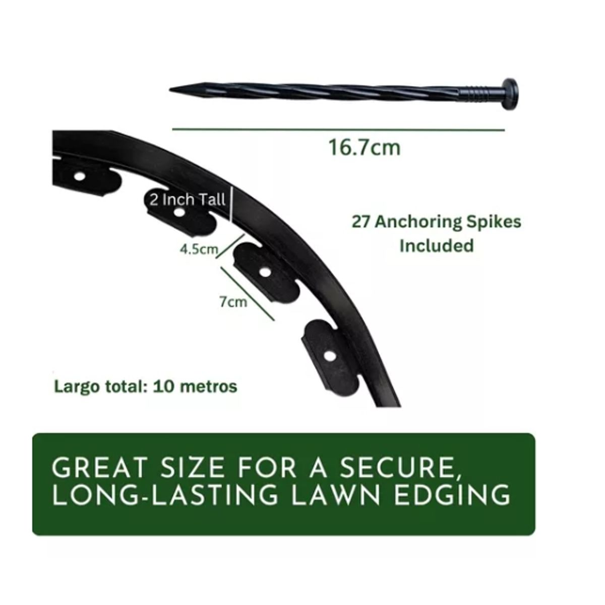 OFERTABKN - Limitador De Jardín Separador De Césped Burlete 10m