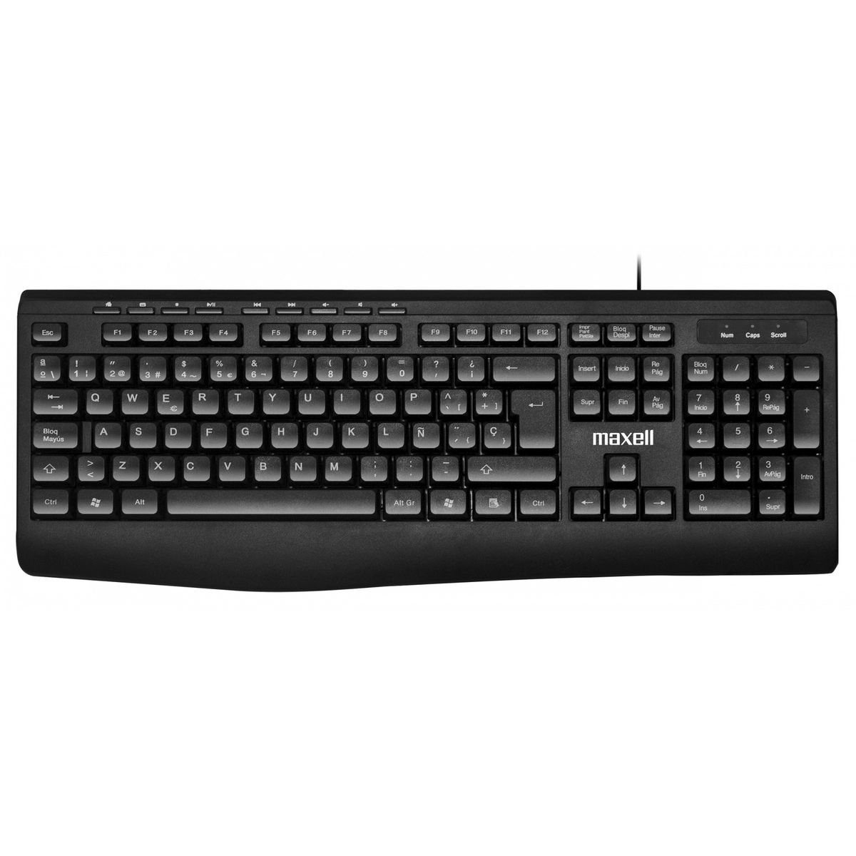 MAXELL - Teclado Multifuncional Maxell KB-100 Conector Usb Negro