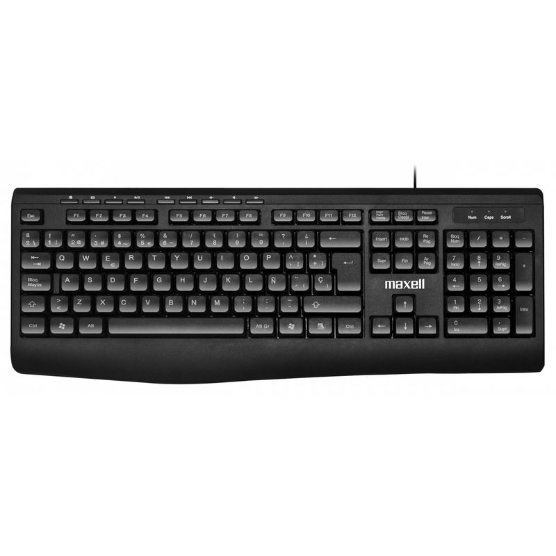MAXELL - Teclado Multifuncional Maxell KB-100 Conector Usb Negro