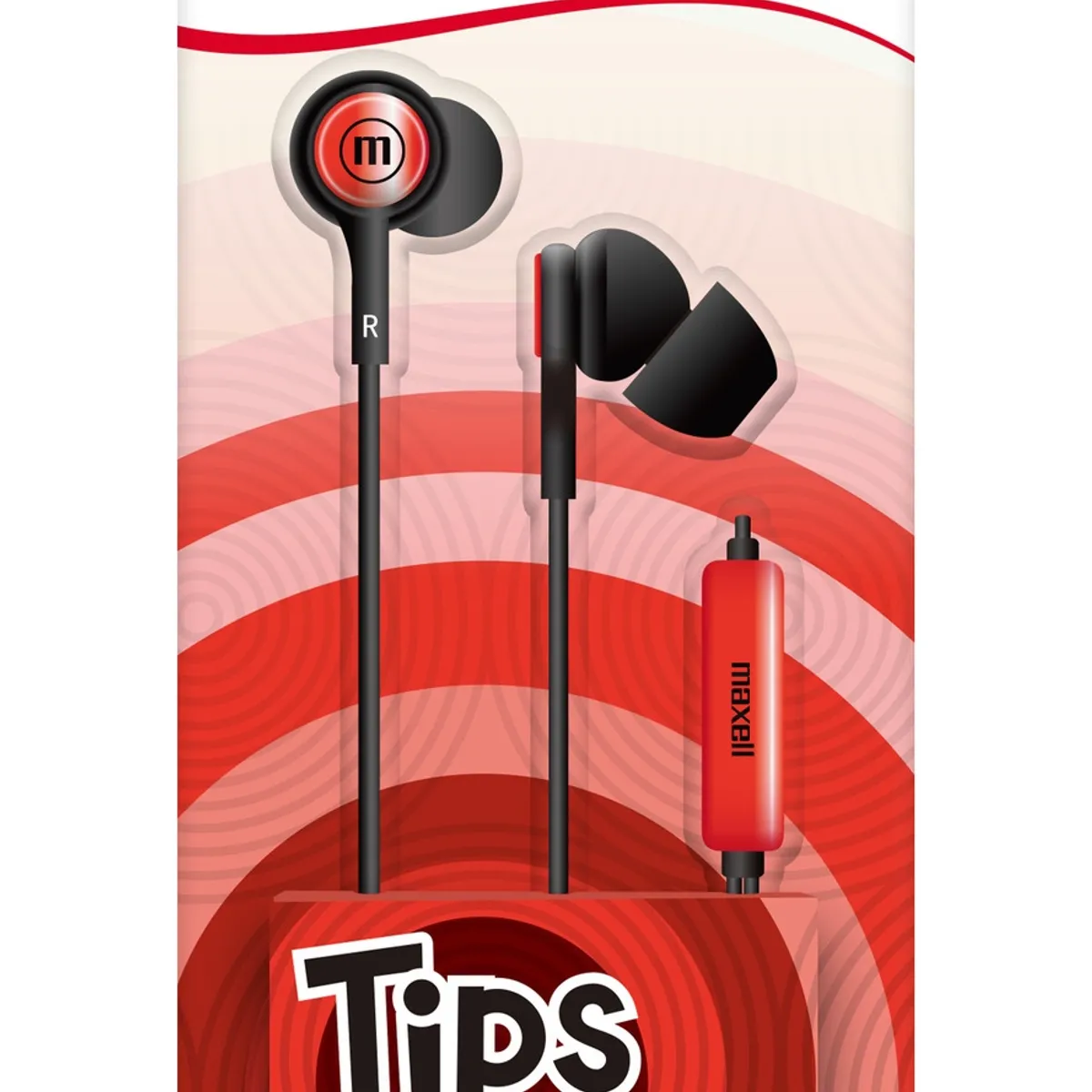 MAXELL - Audífonos Maxell IN-TIPS Con Micrófono In Ear Rojo
