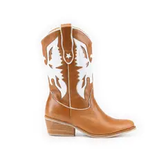 VANESSA GIL - BOTA MUJER DE CUERO AGUILA CAMEL