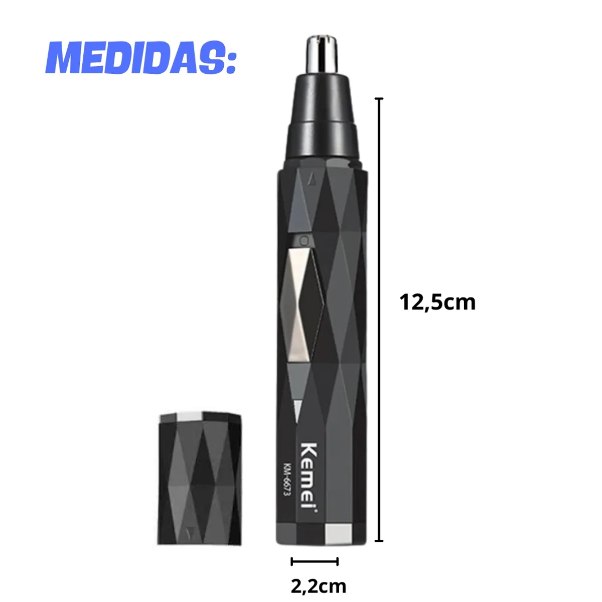 KEMEI - Cortadora De Vello 2 En 1 Nariz Oreja Patillas Kemei