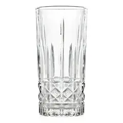 ALLEGRA - Set 6 Vasos De Vidrio Alto Stirling Tallado 360ml