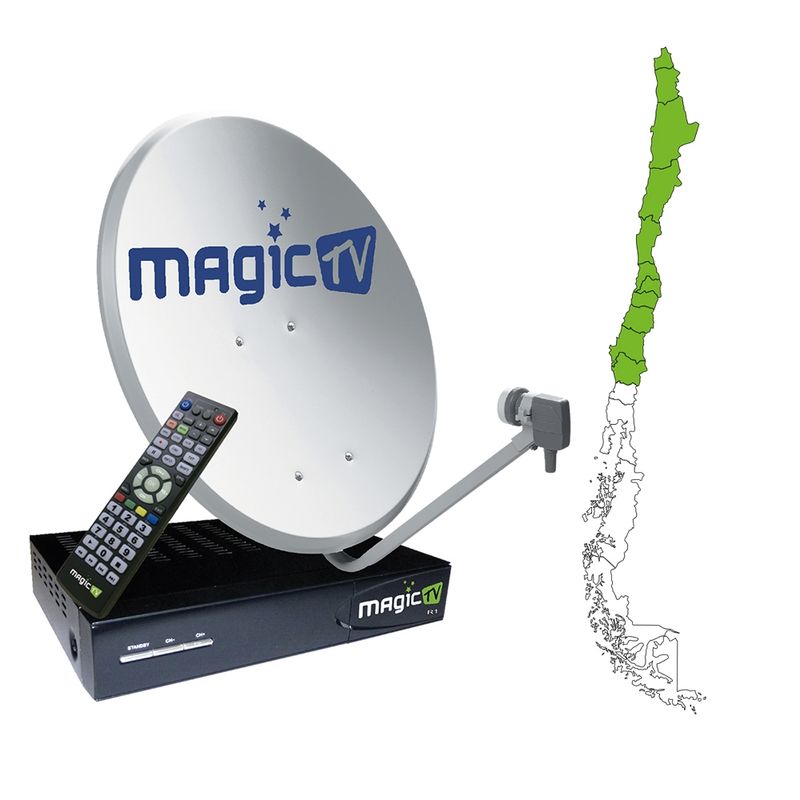 MAGIC TV - Kit Satelital Magic TV R1-60 con antena 60 cms