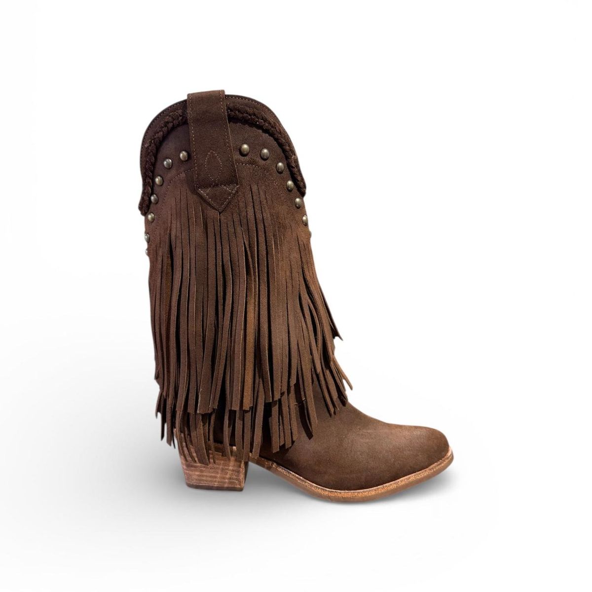 VANESSA GIL - BOTA DE CUERO JENNY CAFE MORO