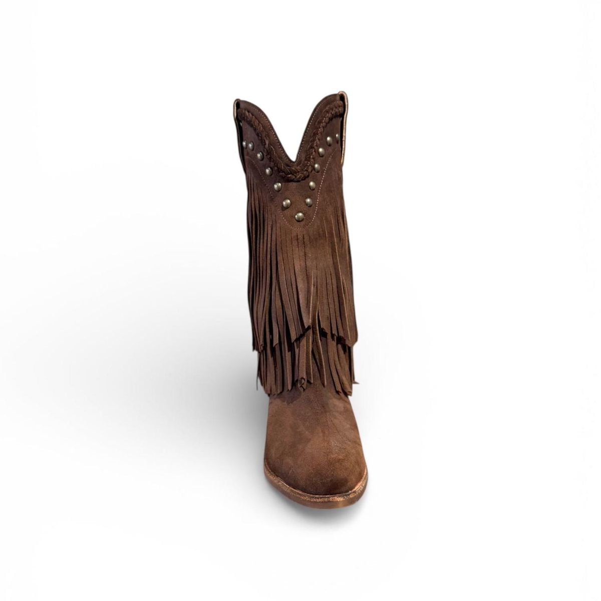 VANESSA GIL - BOTA DE CUERO JENNY CAFE MORO