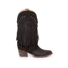 VANESSA GIL - BOTA DE CUERO JENNY CAFE MORO