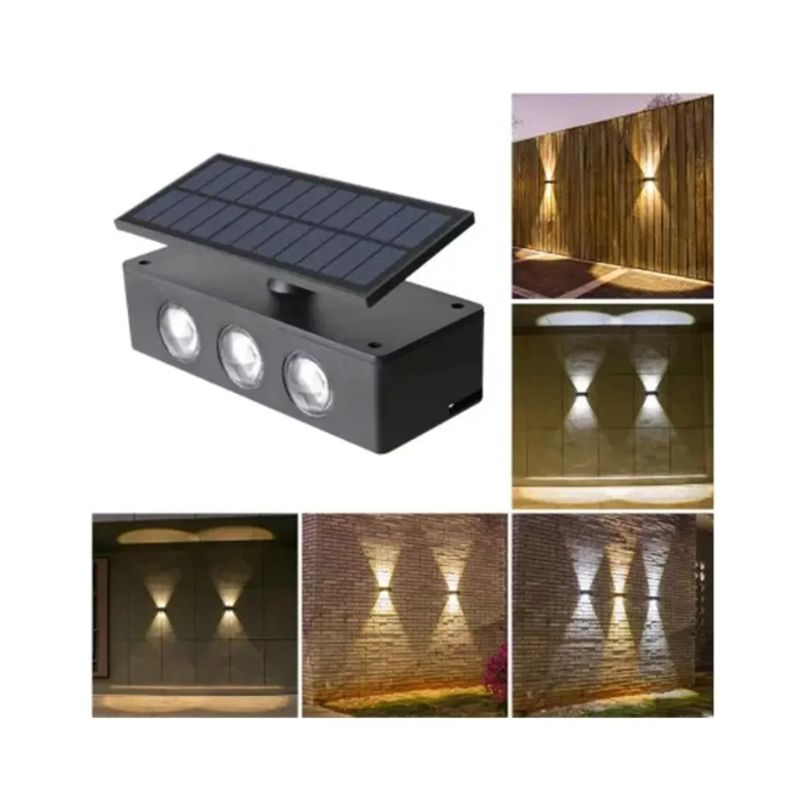 GENERICO - Lampara Solar Led Exterior Aplique Premium