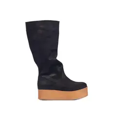 VANESSA GIL - BOTA DE CUERO SOFIA NEGRO
