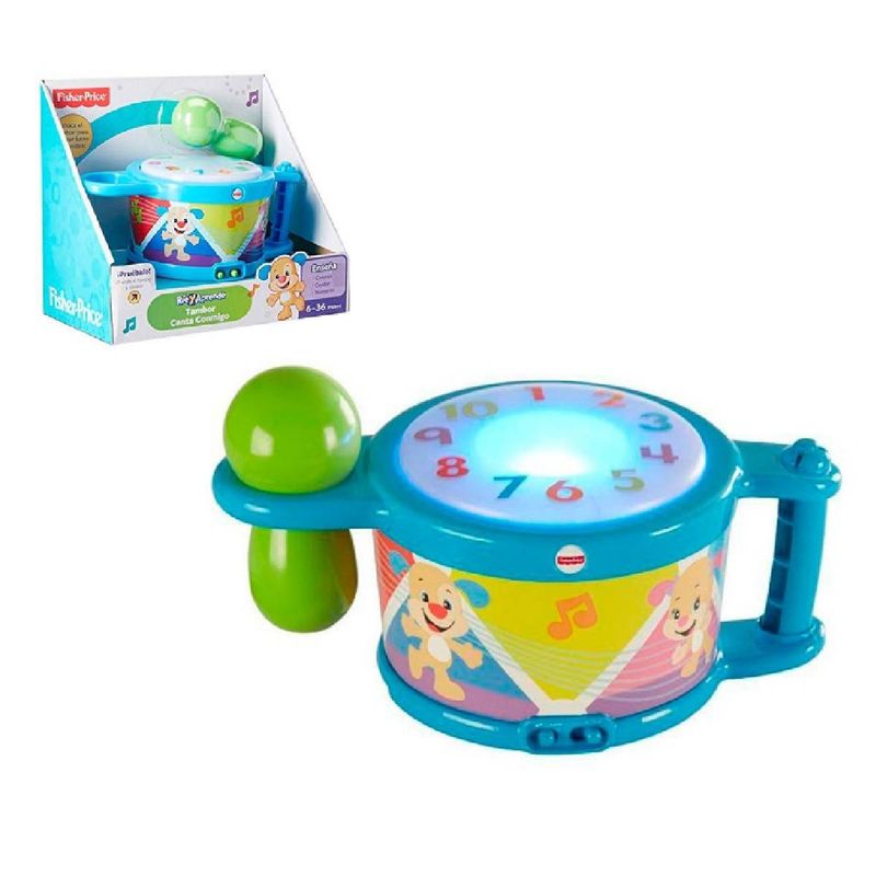 FISHER PRICE - Fisher Price Rie Y Aprende Tambor Canta Conmigo-