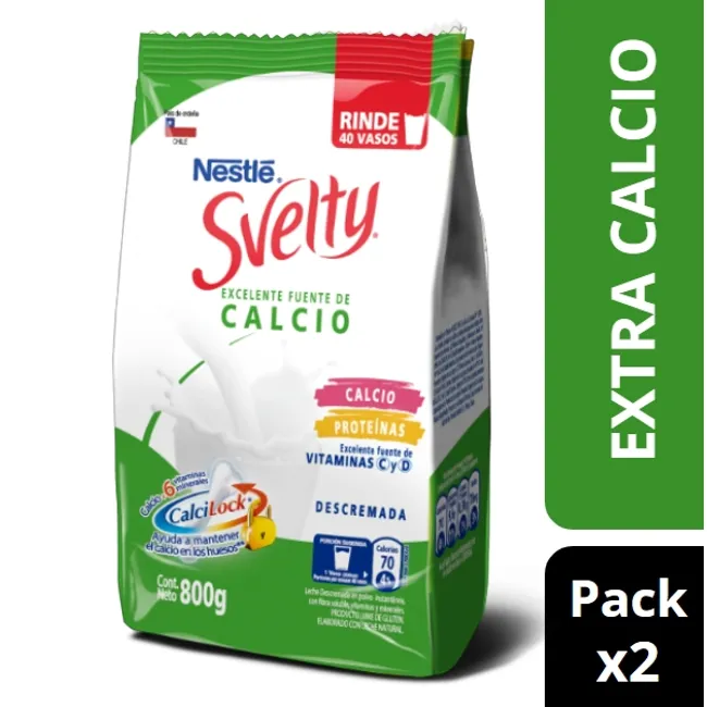 SVELTY - Leche En Polvo Svelty® Calcilock Extra Calcio  800g X2