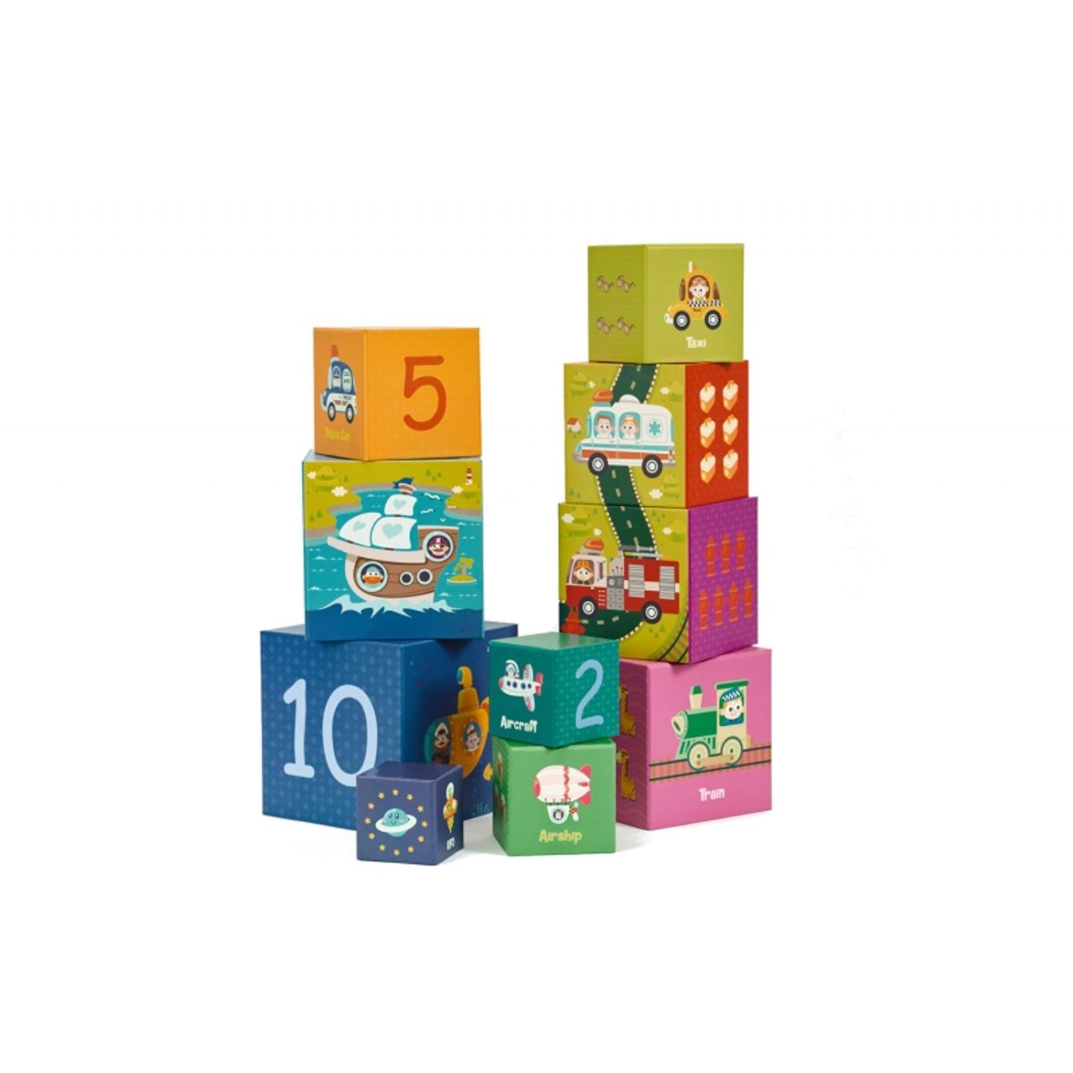 GENERICO - CLASSICWORLD 20020 TRANSPORTATION STACKING CUBES