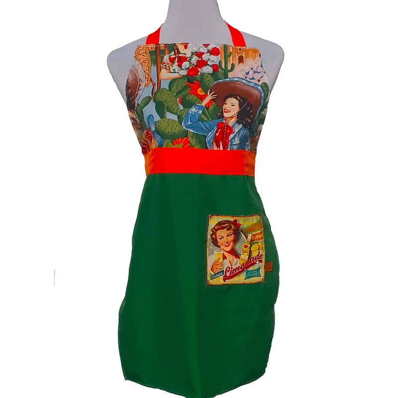 GENERICO - DELANTAL DE COCINA  ALGODÓN AMERICANO - VINTAGE (11)