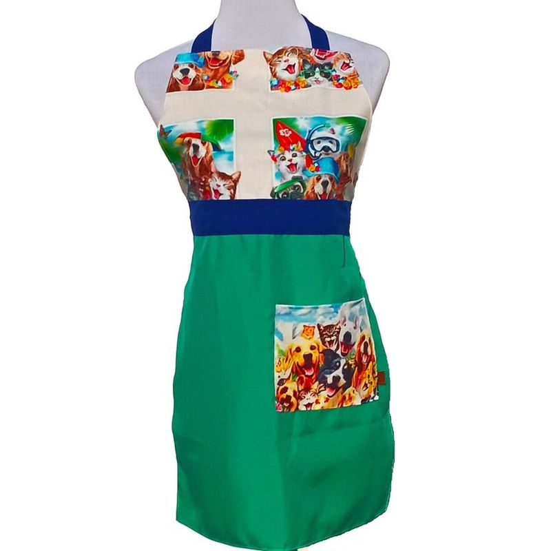 GENERICO - DELANTAL DE COCINA  ALGODÓN AMERICANO - MASCOTAS (21)