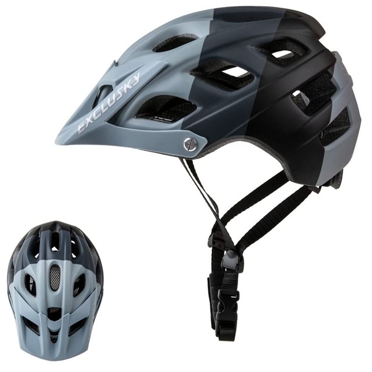 GENERICO - Casco Bicicleta Adulto Exclusky Gris