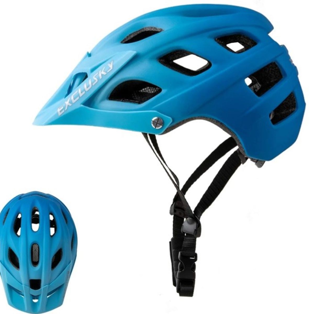 GENERICO - Casco Bicicleta Adulto Exclusky Celeste