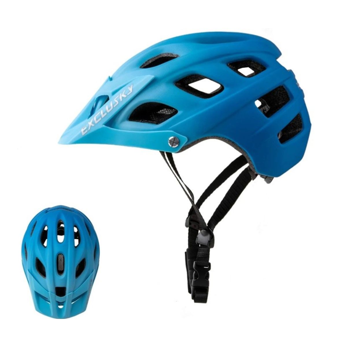 GENERICO - Casco Bicicleta Adulto Exclusky Celeste