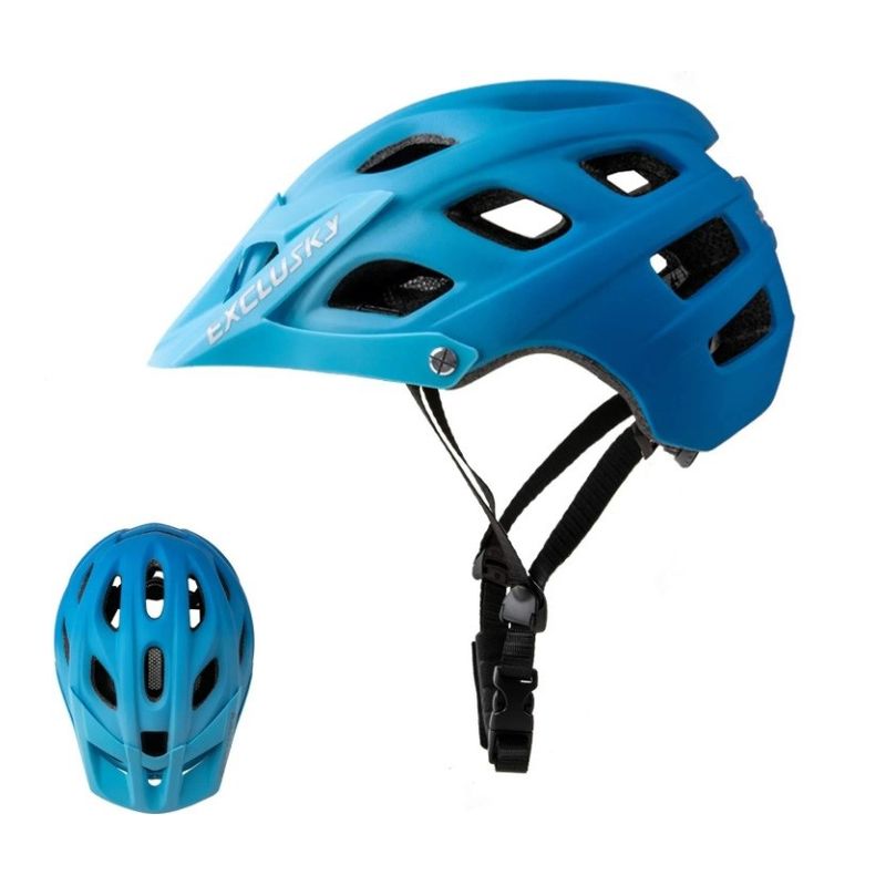 GENERICO - Casco Bicicleta Adulto Exclusky Celeste
