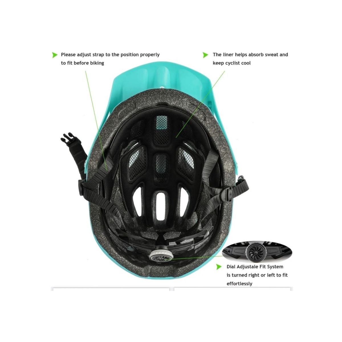 GENERICO - Casco Bicicleta Adulto Exclusky Verde Fluor