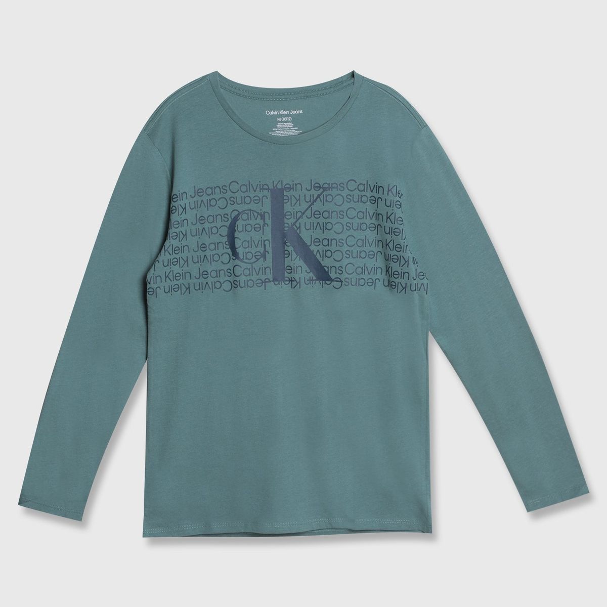 CALVIN KLEIN - Polera Niño Logo On Verde Calvin Klein