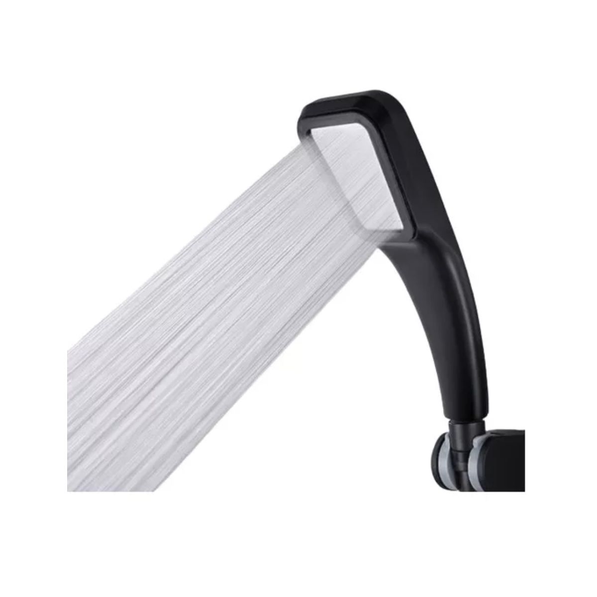 GENERICO - Cabezal Ducha Telefono Negro Aumenta Presion Presurizado