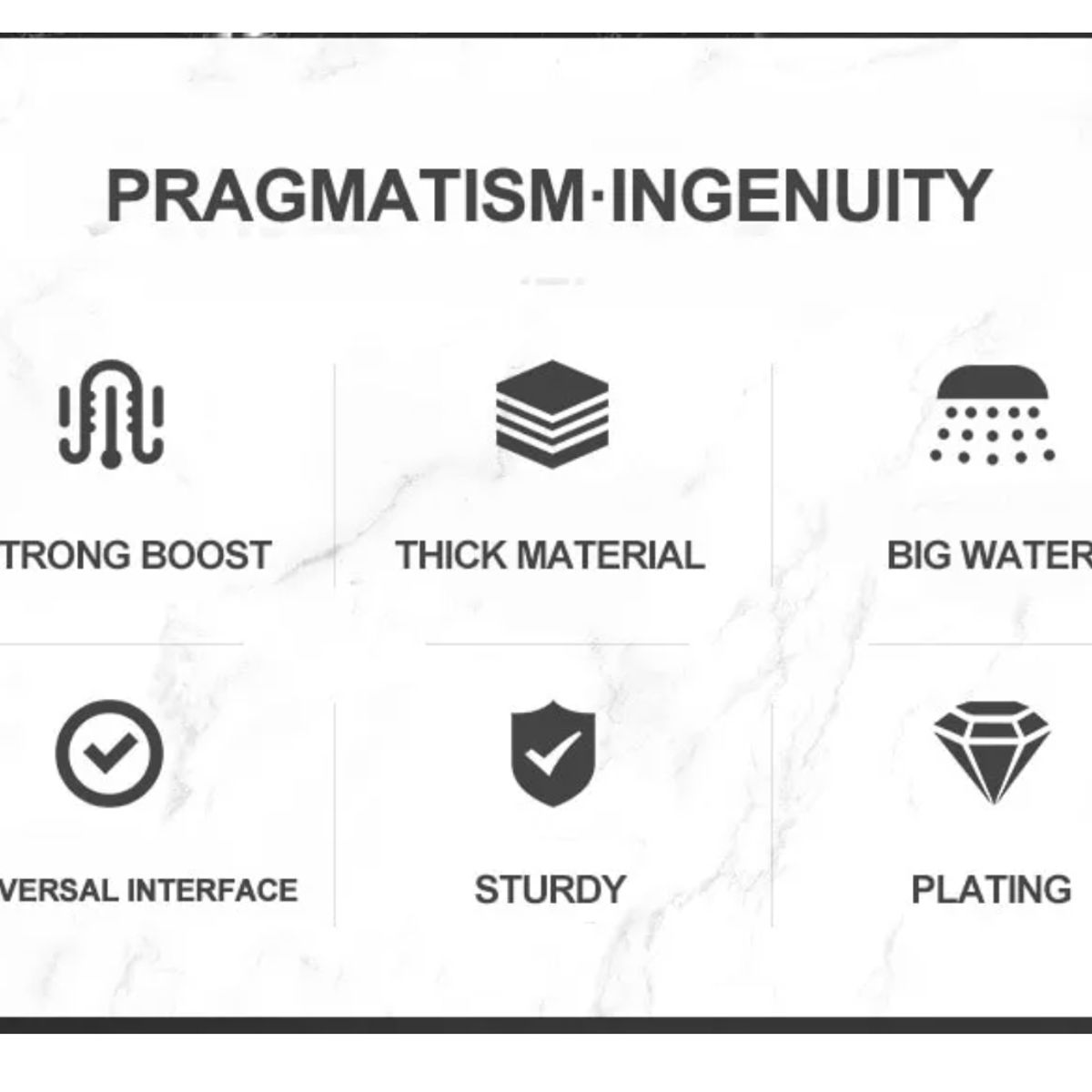 GENERICO - Cabezal Ducha Telefono Negro Aumenta Presion Presurizado