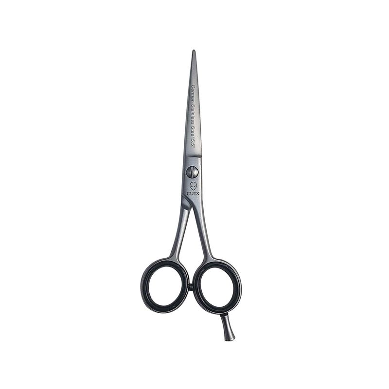 GENERICO - Tijera CUTX Filo Navaja 55 color Gris mate INCLUYE ESTUCHE