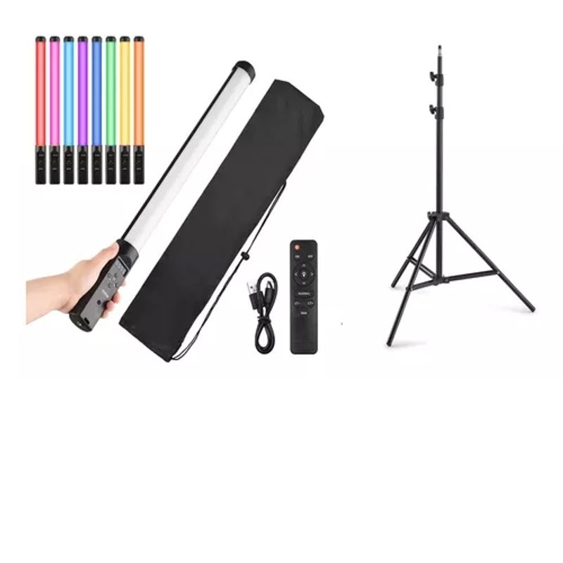 GENERICO - Tubo Aro De Luz 50cm Fotografia Iluminacion + Tripode 180 Cm