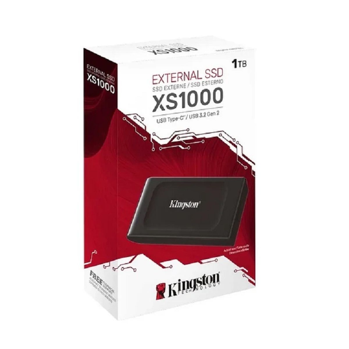 KINGSTON - Disco Duro Externo Kingston XS1000 2Tb Usb 3.2 Gen 2 Negro