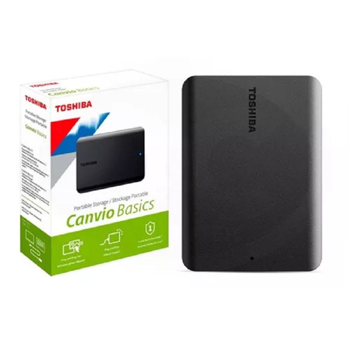 TOSHIBA - Disco Duro Externo Toshiba Canvio Basics 1Tb Usb 3.0 Negro