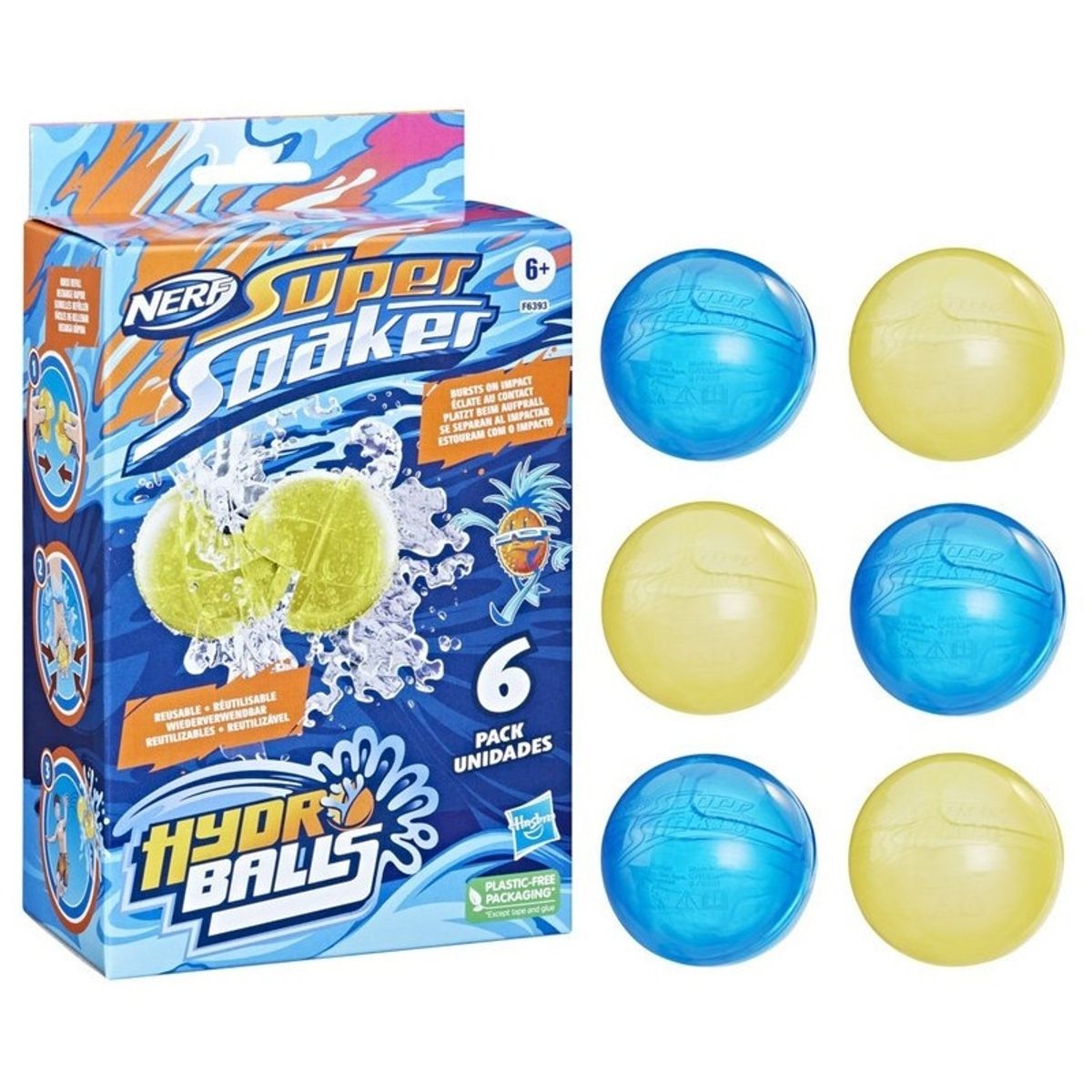 HASBRO - HASBRO F6393 SUPER SOAKER HYDRO BALLS 6 PK