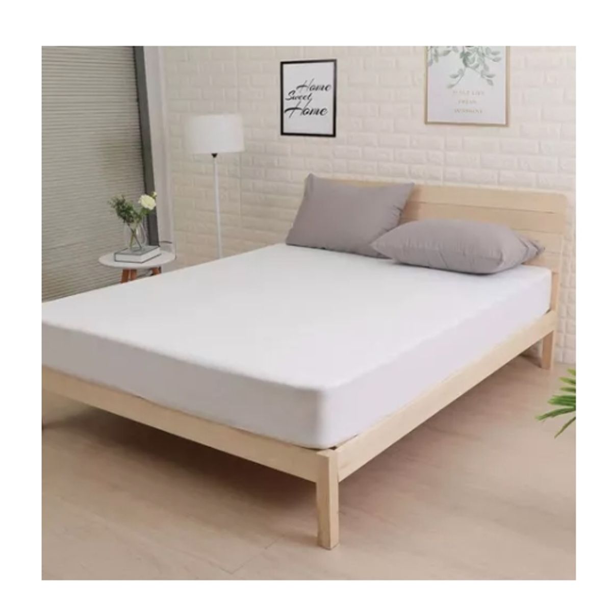 GENERICO - Cubrecolchon Protector Impermeable 2.0 Plazas (queen) Blanco