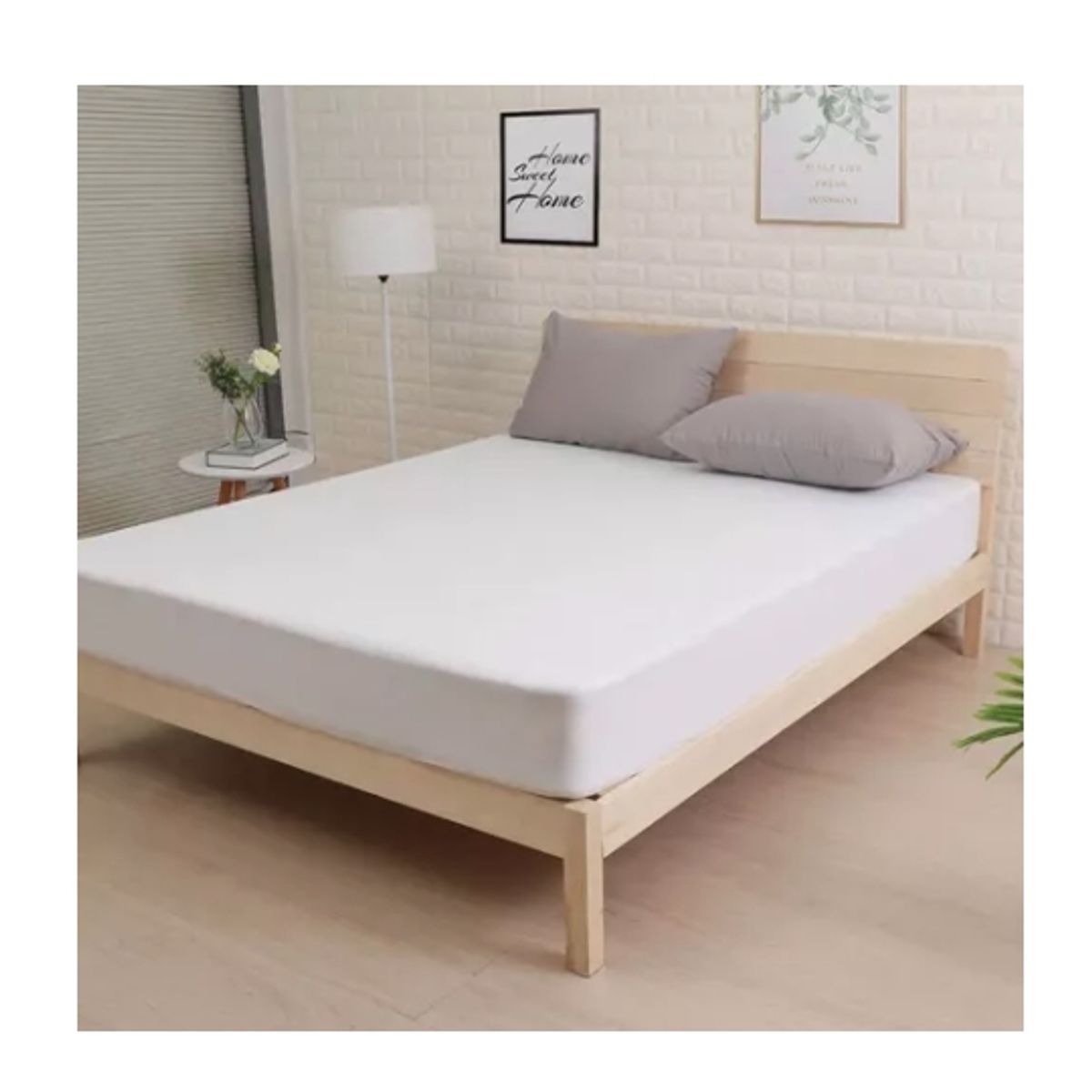 GENERICO - Cubrecolchon Protector Impermeable 2.0 Plazas (queen) Blanco