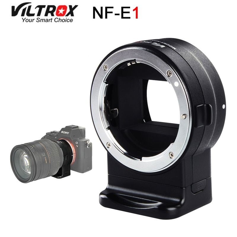 GENERICO - ADAPTADOR MONTURA VILTROX NF-E1 AUTOFOCO LENTES NIKON EN CÁMARA SONY MONTURA E