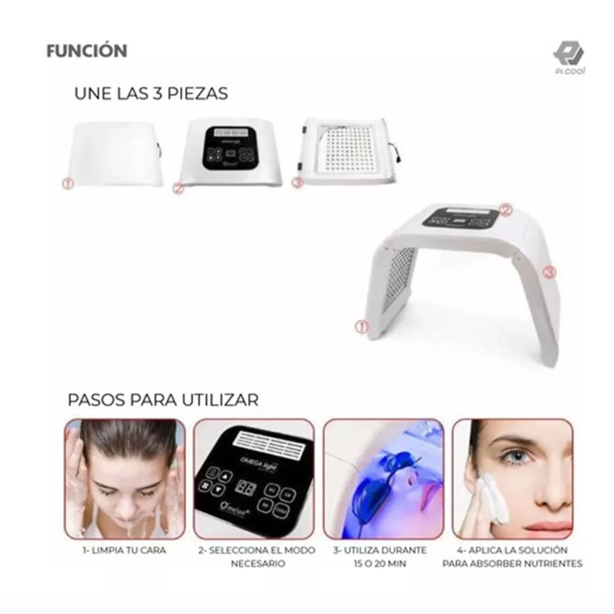 GENERICO - Máquina Facial De Luz Led Para Cuidado De La Piel