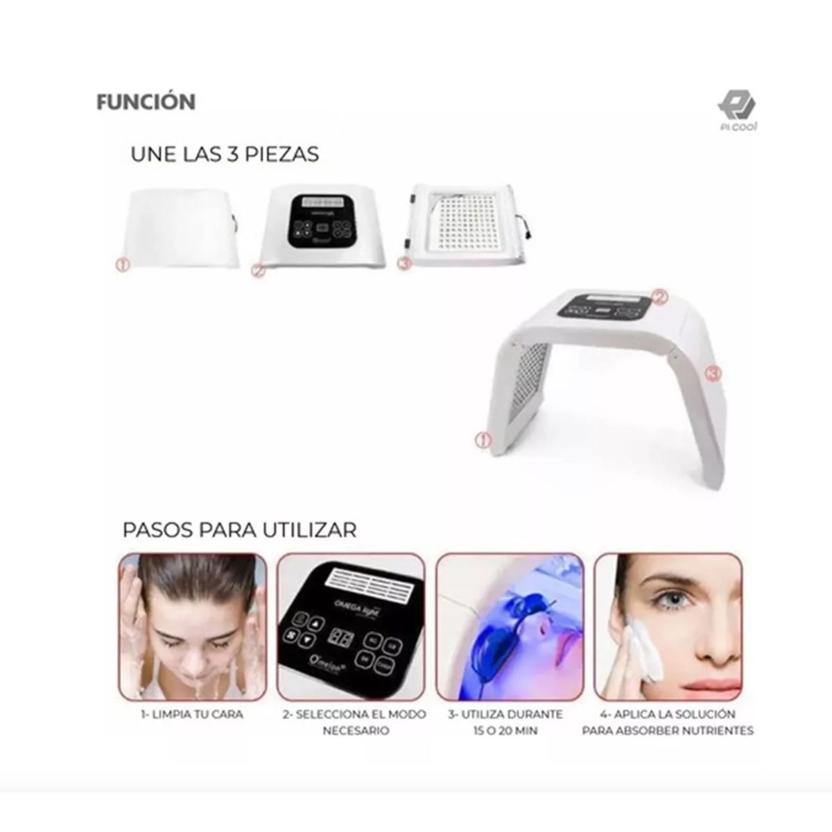 GENERICO - Máquina Facial De Luz Led Para Cuidado De La Piel