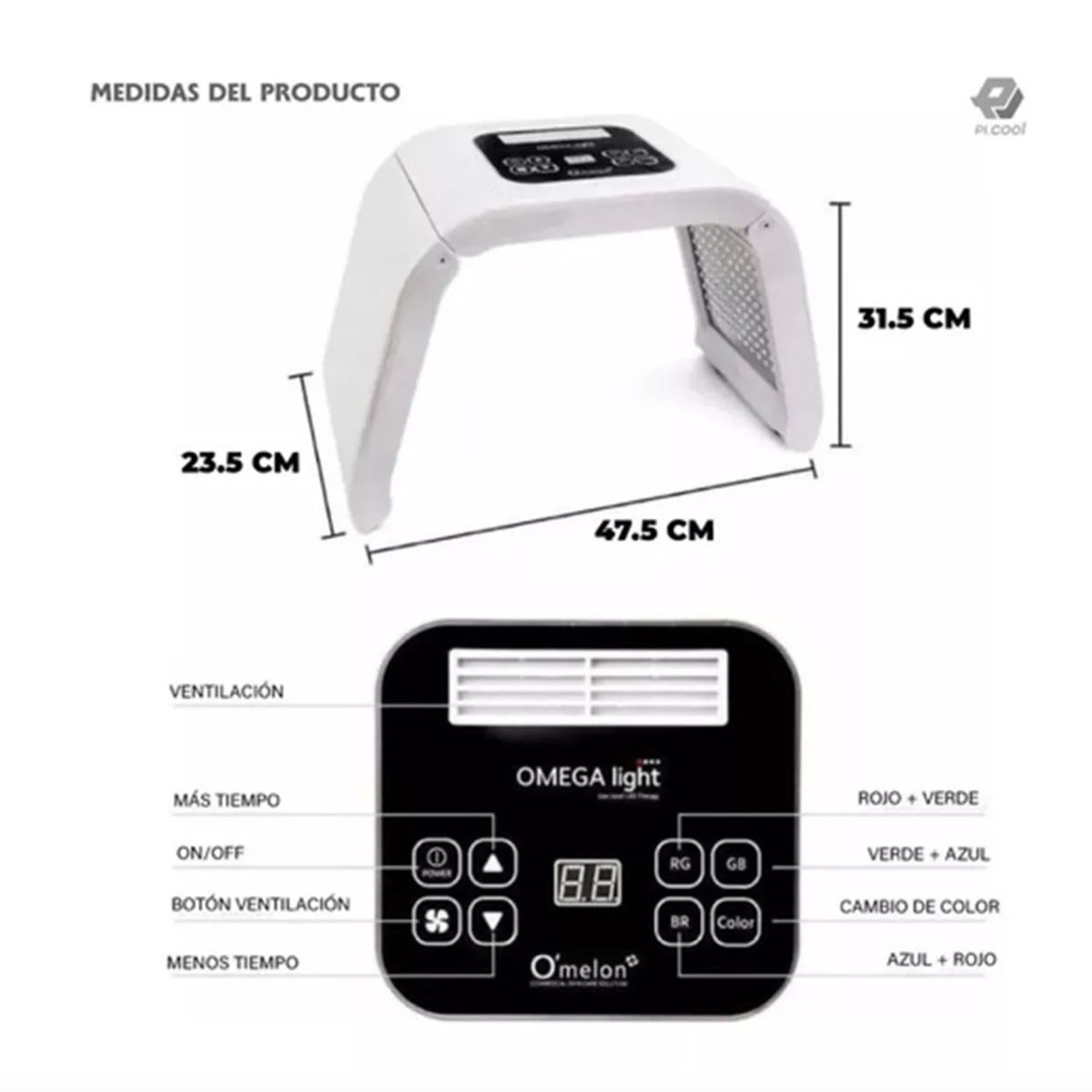 GENERICO - Máquina Facial De Luz Led Para Cuidado De La Piel