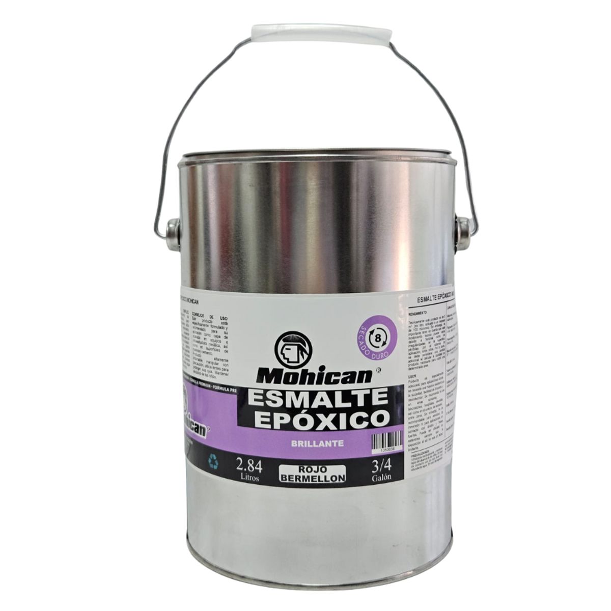 MOHICAN - ESMALTE EPÓXICO 3/4 ROJO BERMELLÓN GALÓN MOHICAN